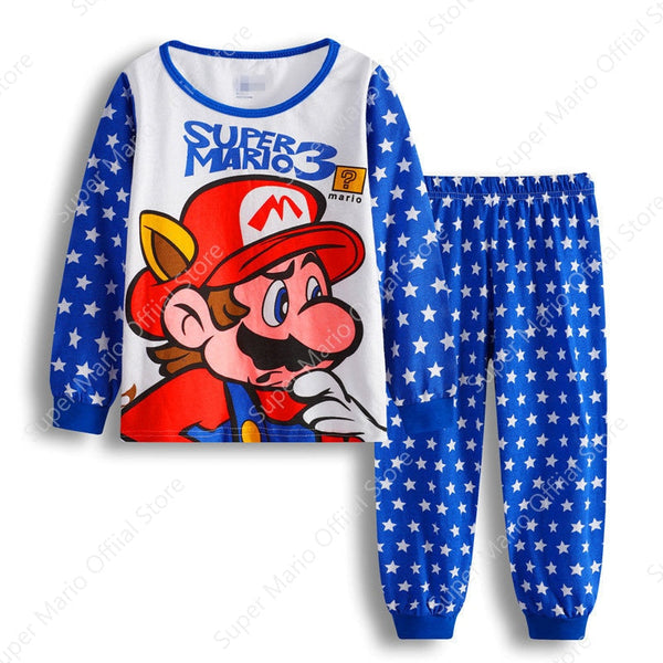 Pijama Infantil do Mario Bros Manga Longa