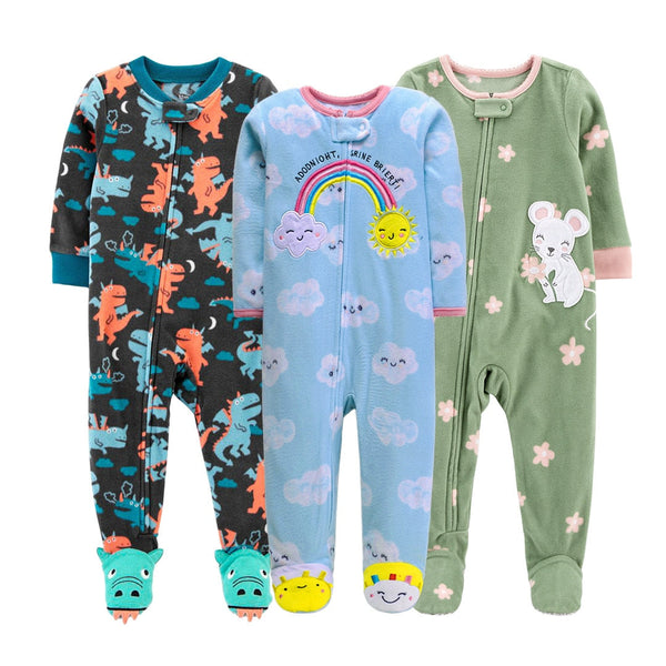 Macacão Pijama Bebê Fleece | Tam: 1-12 meses